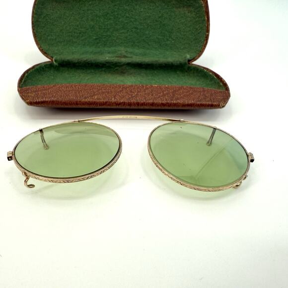 Vintage Ray Ban Bausch & Lomb 1/10 12K GF B&L Clip-on Sunglasses w/ Case - Picture 4 of 14
